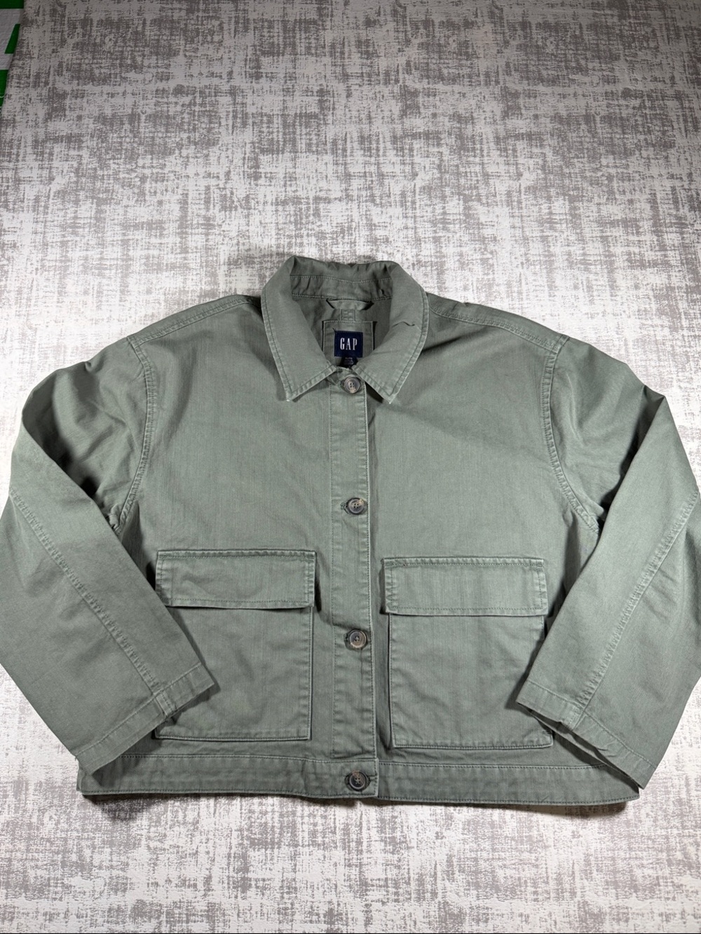 GAP Women's Sage Green Utility Jacket XL 23X25 PTP